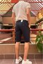 Men's Slim Fit, Cotton Fabric, Embroidery Detailed Shorts 24inp278 - 6