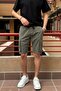 Men's, Elastic Waist, Cargo pocket, Lace-up, Back pocket flap shorts