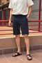 Men's, waist lace up, regular fit, Old Money Culture, cotton, linen woven shorts 24INP284