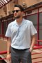 Men's, collar detail, cotton, old money, short sleeved shirt