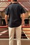 Men's, collar detail, cotton, old money, short sleeved shirt - 8