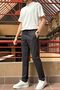 Men's, elastic waist, standard-fit, double-leg, lace-up pants 24INP286 - 4