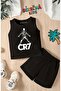 Footballer Printed Shorts Tee Unisex Children's Set