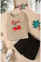 Chery Printed Shorts Tee Unisex Children's Set