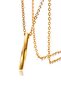 Gold Curved Bar Women's Steel Necklace Eb81Srx