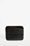 Women's Faux Leather Croco Card Holder W2526Azns - 4