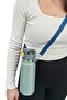 304 L Steel Blue 600 ml Flask with Strap and Straw Water Bottle Gin411Mv - 2