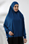 Petrol Ready Practical Sultanbaş Hijab Sleeve Combed Cotton Souffle Scarf Hijab - 2
