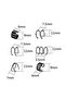 Steel Black String 6 Sets Pinch Women Earrings Eb66Sy - 2