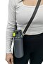 304 L Steel Black 600 ml Flask Water Bottle with Strap and Straw Gin411Sy - 2