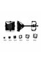 Women Men Square Black 8 Mm. Stone Steel Earrings Cm25-8 - 3