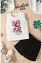 Shark Attack Shark Printed Shorts Tee Unisex Children's Set
