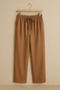 Women's Brown Sofia Linen Double Pocket Wide Leg Trousers - 4