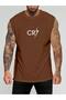 Football Player Printed Sleeveless T-Shirt