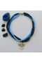 Hematite Onyx Crystal Three Row Energy Protection Necklace from Mind and Evil Eye - 8