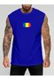 Romania Flag Printed Sleeveless T-Shirt