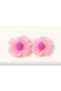 Girl's Buckle Organza Tulle Pompom Detailed Elastic Hair Buckle Set of 2 - 2