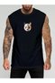 Colorful Panda Printed Sleeveless T-Shirt