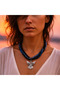 Hematite Onyx Crystal Three Row Energy Protection Necklace from Mind and Evil Eye - 5