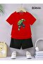 Unisex Kids Shorts Set - Character Printed