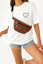 Heart Printed Unisex Oversize T-Shirt