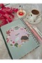 2025-2026 A5 Cat Academic Agenda 15X21 cm - 107 Pcs. Sticker with Gift - Elastic - 12 Months - 6