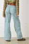 Fresh Sweet Blue Y2K Cargo Parachute Cargo Pants with Pockets (Suitable for Heights of 170 cm and Above) - 2