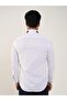 Men's Slim Fit Ata Collar Long Sleeve White Shirt - 4