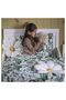 Children's Bed Linen, White-Green, 150X200/50X60 cm - 5