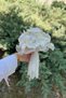 Ivory Grace-Lace Pearl Detailed Artificial Bridal Bouquet Magnolia Arrangement Promise, Engagement, Wedding Flower Bouquet - 3