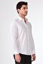 Men's Slim Fit Long Sleeve White Shirt - 4