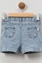 Girl's Floral Embroidered Shorts - 3