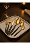 60 Piece Gold Dine Black Handle Cutlery Set Stainless Steel 18/10