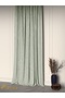 Mint Color Linen Textured High Quality Background Curtain Extrafor Shirred - 4