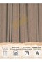 Cocoa Brown Linen Textured Pleated High Quality Background Curtain - 4
