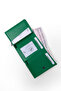 Rfid Protected Grass Green Women's Automatic Mechanism Anti-Theft Money Compartment Card Holder Wallet - 3