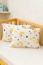 Baby Kids Pillow Case 35x45 (2 Pieces) Yellow Crescent Star
