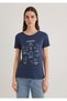 Cat Printed Indigo T-Shirt Slim Fit / Slim Fit1612205-70487 - 3