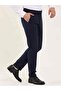 Men's Regular Fit Navy Blue Trousers - 3