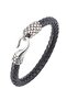 Men's Leather Bracelet and Snake Chain Necklace Set /Snake Chain with Gift - 5