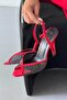 Arlo Stone-Detail RED SATIN - 5