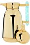 Saif Gallery Stainless Steel Thermos Set 1+1 Liter Light Green Crystal Handle 2 Pieces - Gold - 18