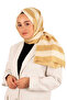 Gold Line Pattern Twill Silk Shawl - 3