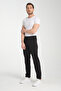 Black Comfortable Fit Classic Leg Sweatpants with Zipper Pockets - O2-5009 - 4