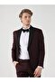 Men's Slim Fit Pointed Collar Long Sleeve Burgundy Tuxedo - 3