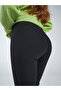 Women's Black High Waist Spanish Leggings with Push up Effect - 7