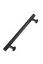 Drawer Cover Handle Aluminum Metal Black Paint t Bar (Serrated Bar) Handle Furniture Kitchen - 2