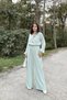 Women's Mint Long Sleeve, Shirt Collar, Elastic Waist, 4 Pockets, Elastic Ankles, Loose Overalls - 7