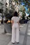 Stone Short Sleeve, Linen/Airobin Fabric, Comfortable Cut, Pocket, Half Placket, Belt/Sash Jumpsuit - 7