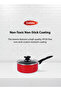 Pressed Aluminum Nonstick Cookware Set – 15 PCS – Red Shiny Exterior with Induction Bottom - 4
